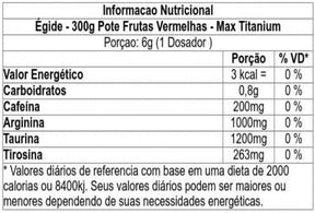 Max Titanium Egide Pre-Workout 300G