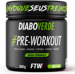 Suplemento Em Pó Ftw Diabo Verde - Pre Workout 300g - Maça Verde