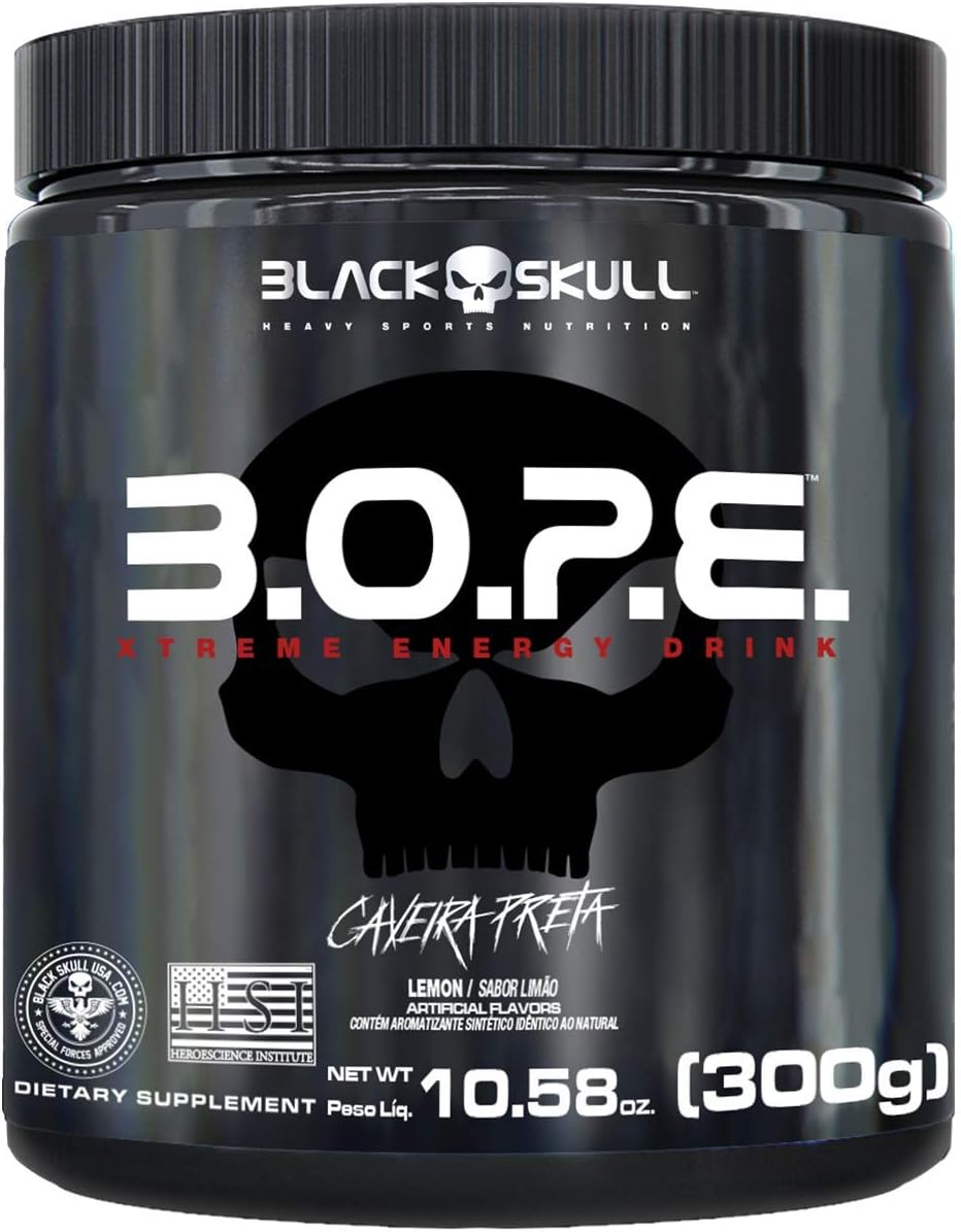 B.O.P.E Pré Treino - 300G Limão - Black Skull, Black Skull