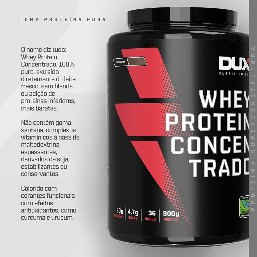 Whey Protein Concentrado 900g - DUX HUMAN HEALTH