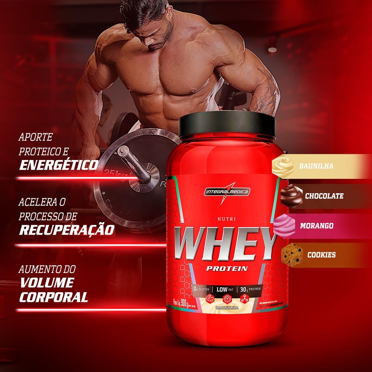 Integralmédica - Nutri Whey Protein Baunilha - Pote 900g