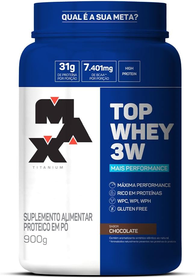 Max Titanium Top Whey 3W Mais Performance 900G